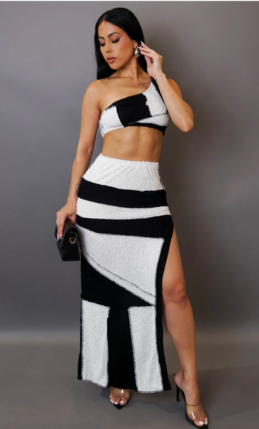 Zebra Life skirt set